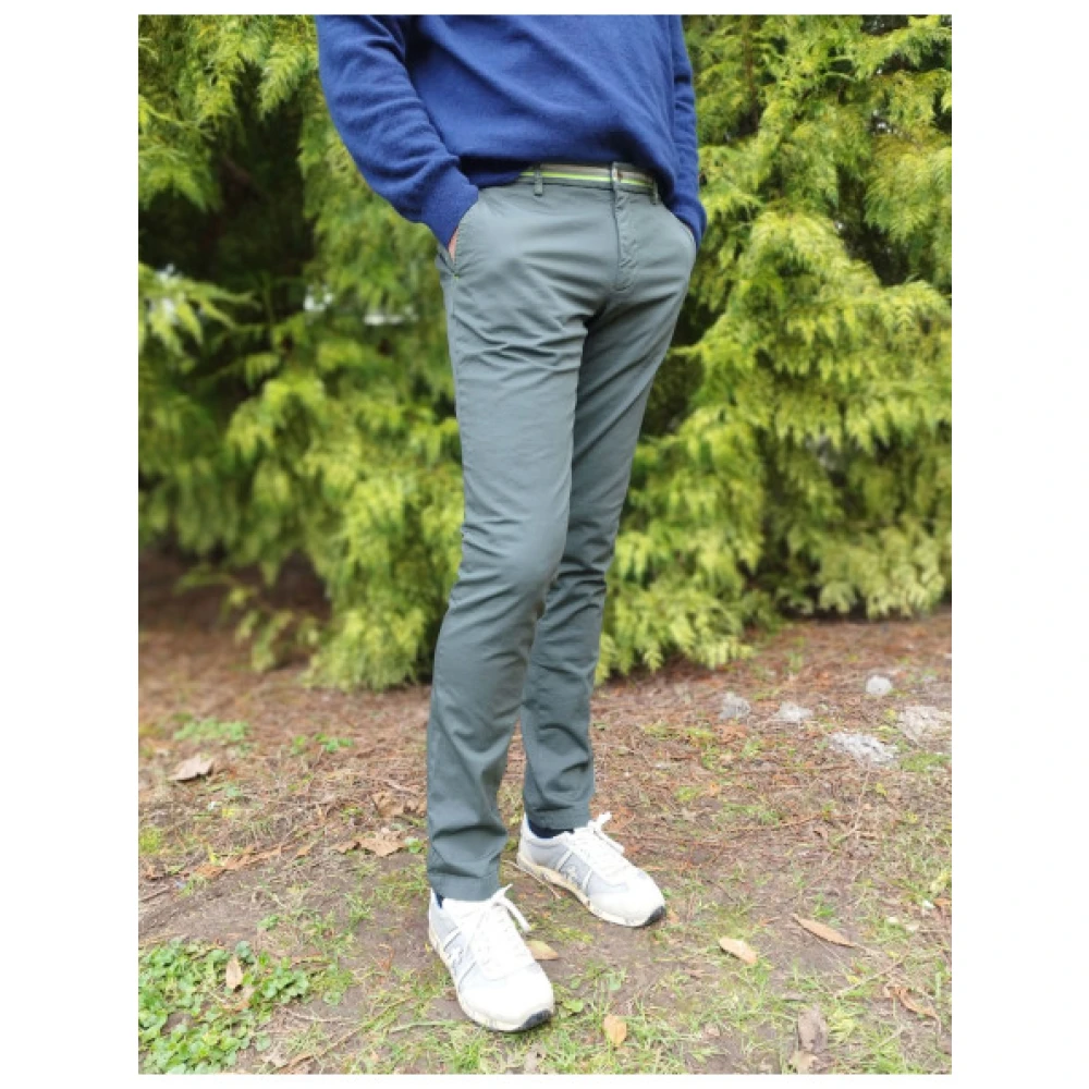 Mason's Milano Start Extra Slim Broek Green Heren