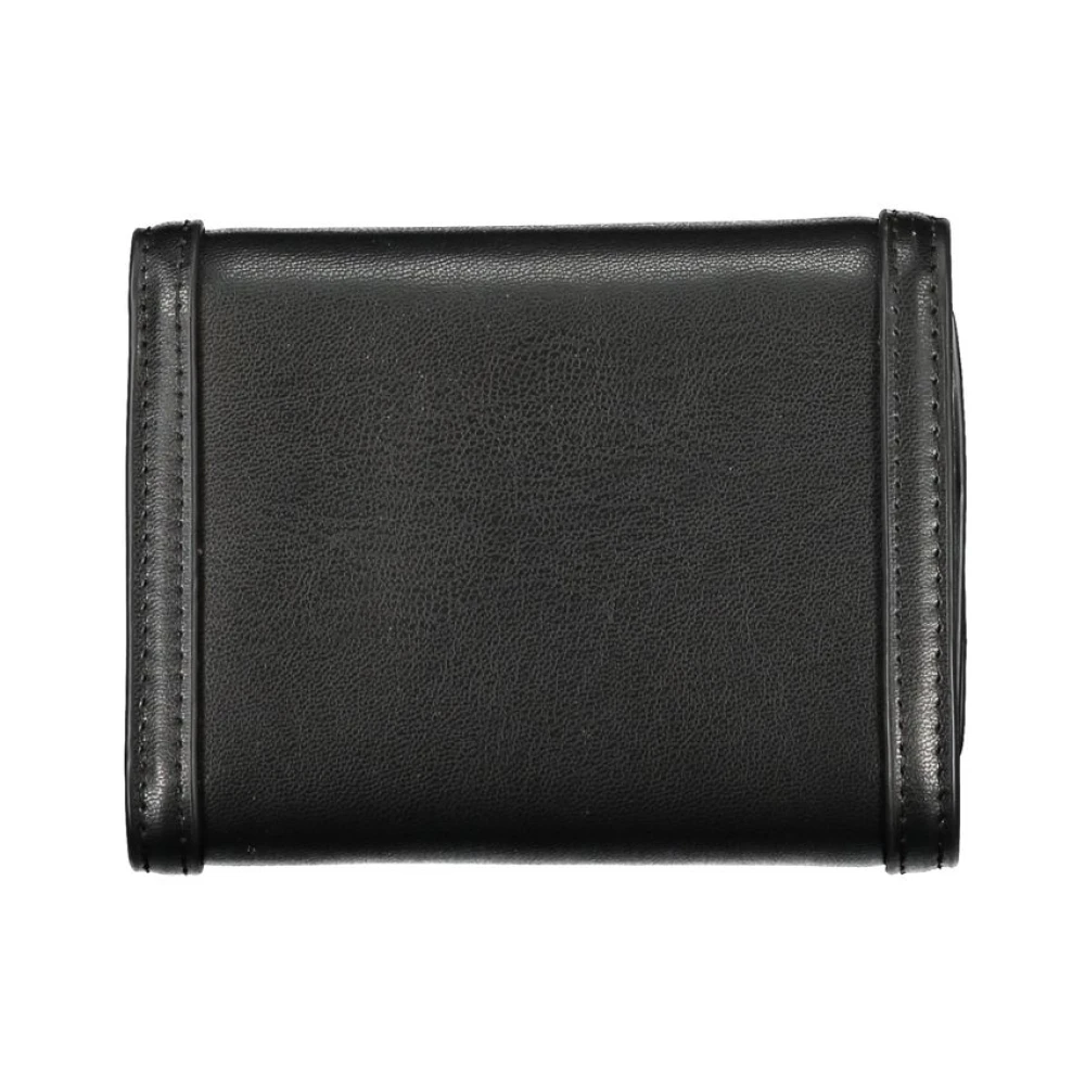 Tommy Hilfiger Elegante zwarte portemonnee met dubbele vakken Black Dames