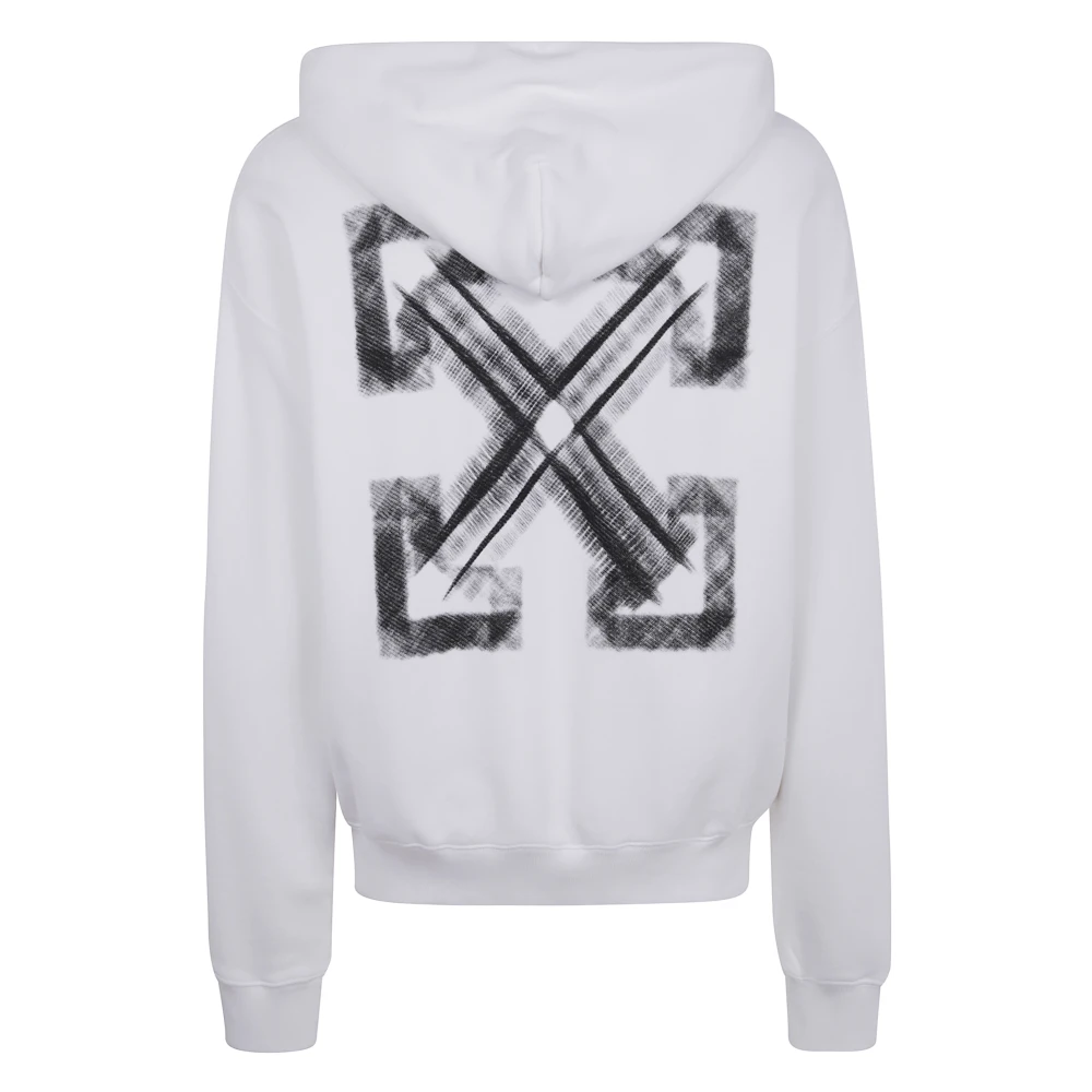 Off White Pijl Skate Hoodie White Heren