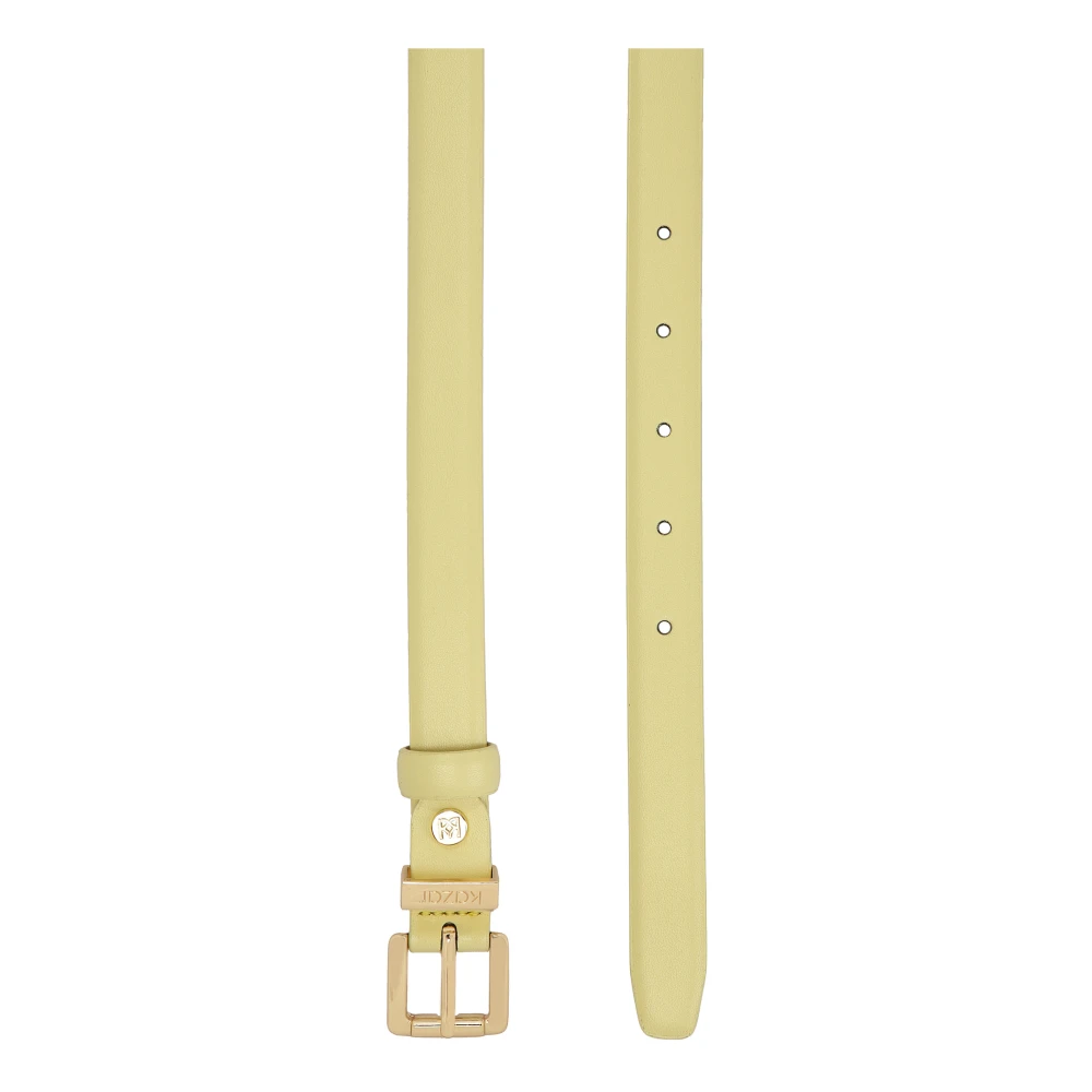 Kazar Lichtgeel smalle leren riem Yellow Dames