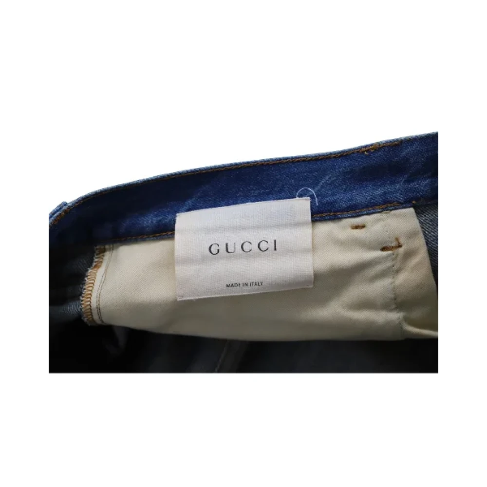 Gucci Vintage Pre-owned Cotton jeans Blue Heren