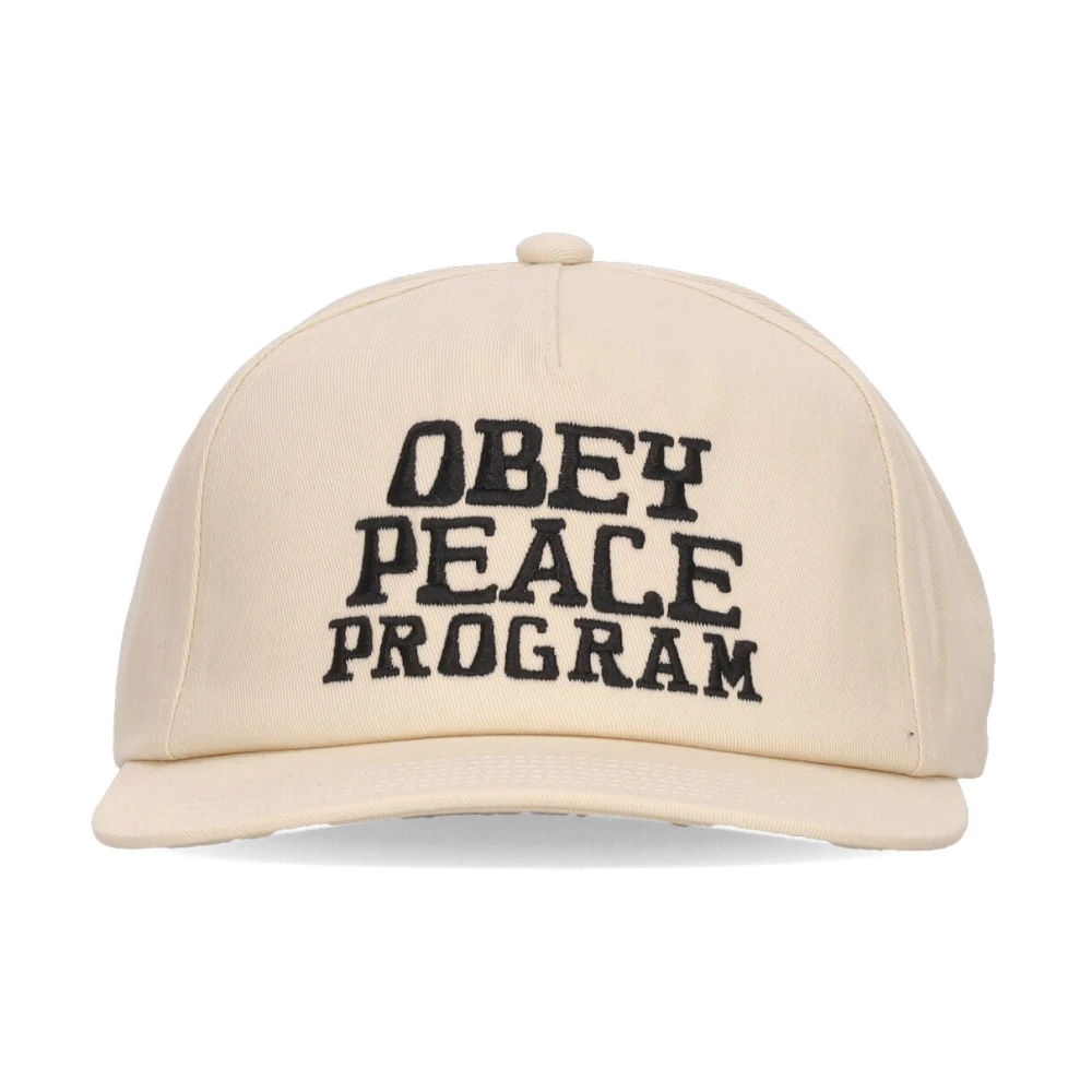 Obey Gebogen Klep Snapback Pet Beige Heren