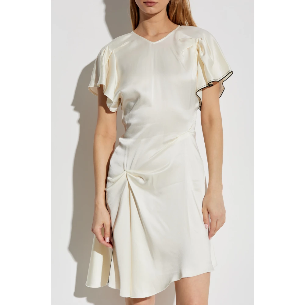 Victoria Beckham Gedrapeerde jurk Beige Dames