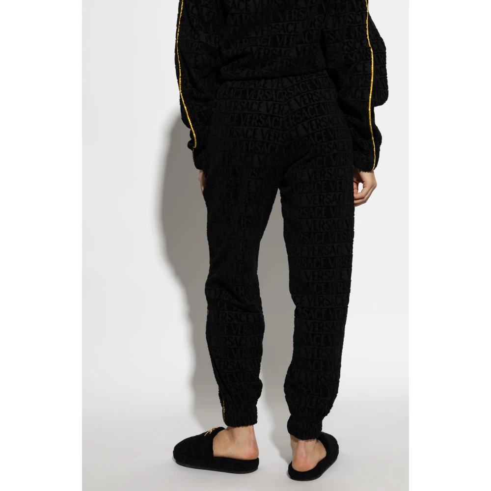 Versace Broek met logo Black Unisex