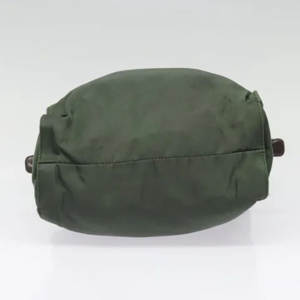 Prada Vintage Pre-owned Canvas handbags Green Dames