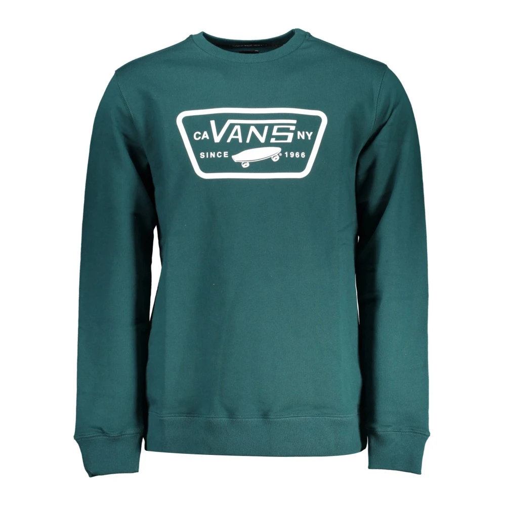 Vans Men's Green Sweatshirts, M, Long Sleeve Sweatshirt With Print