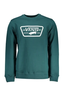 Grön sweatshirt med långa ärmar och tryck