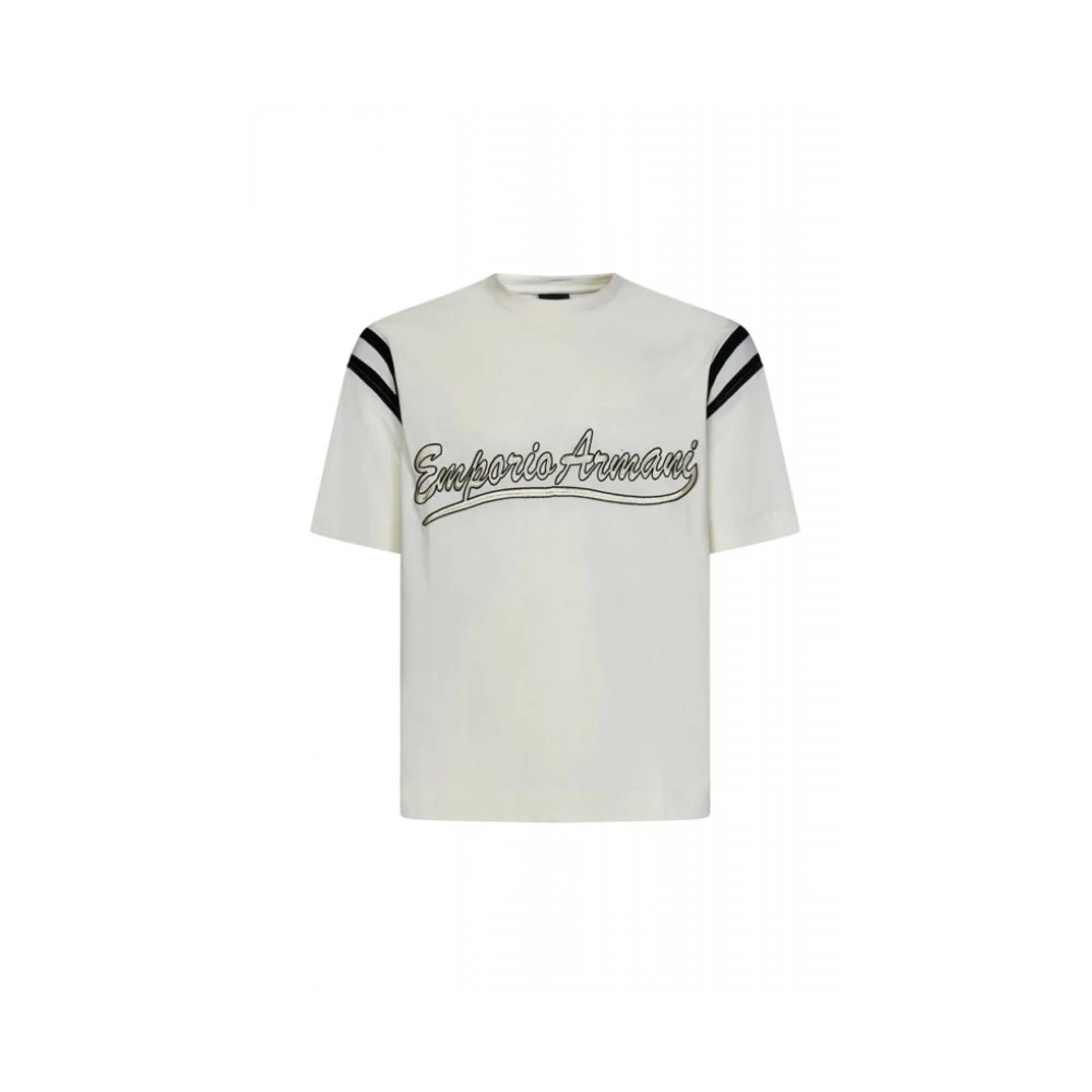 Emporio Armani Herren Weiß Logo T-Shirt
