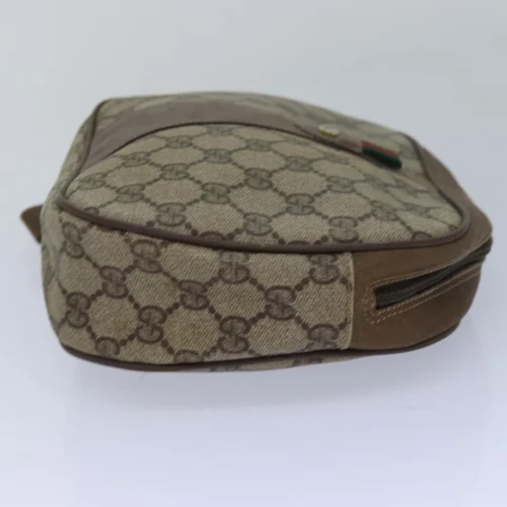 Gucci Vintage Pre-owned Leather clutches Beige Dames