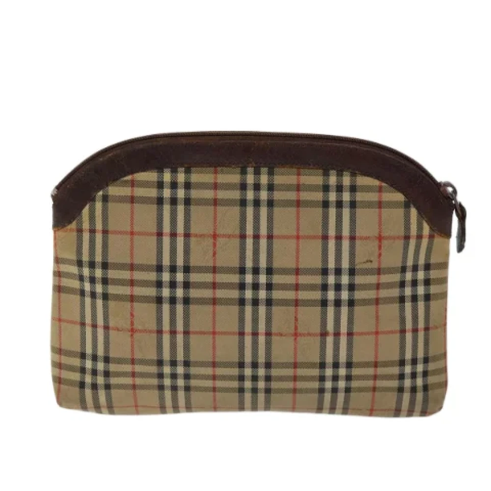 Burberry Vintage Pre-owned Canvas pouches Beige Dames