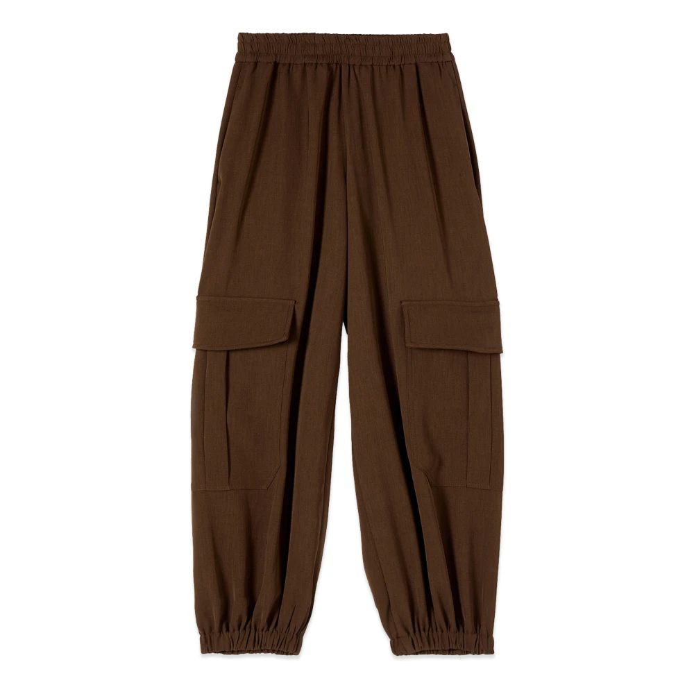 Oltre Femme Marron - Cargo Jogger Pants - Pantalons - Brun - Taille: 38 Fr