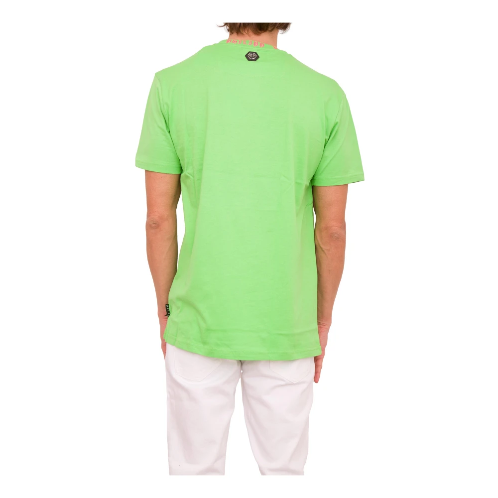 Philipp Plein Skull&Bones Ronde Hals T-shirt Green Heren