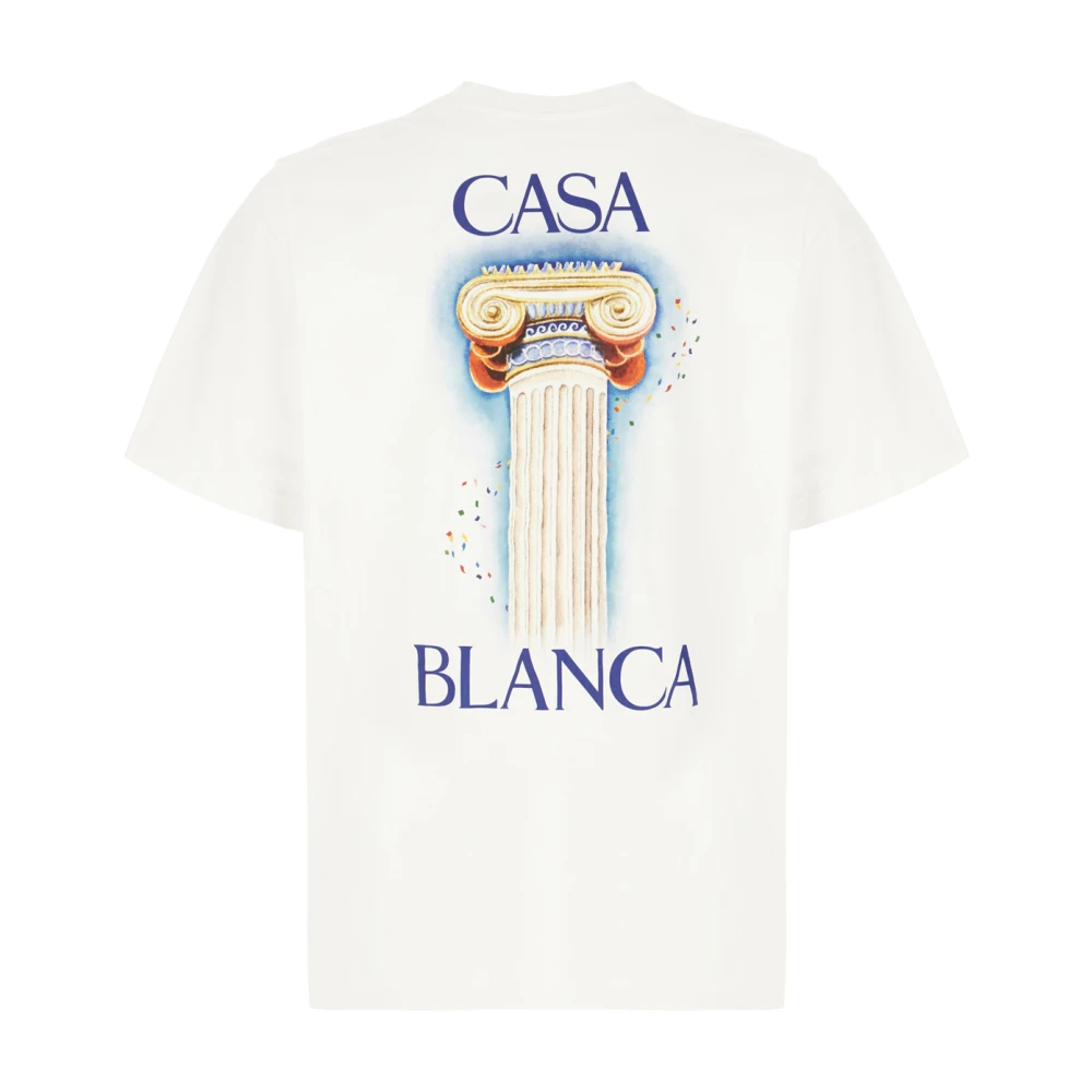 Casablanca Stijlvol Katoenen T-shirt voor Mannen White Heren