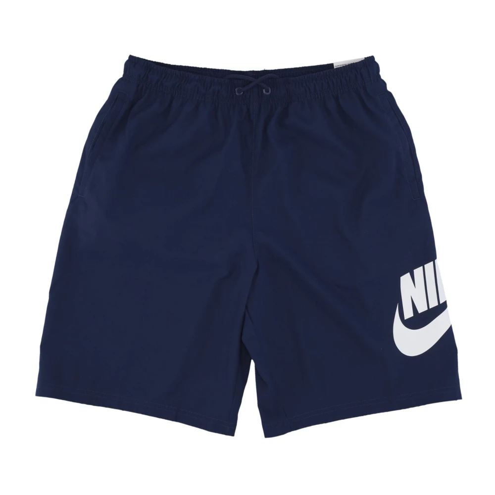 Nike Midnight Navy Wit Geweven Twill Shorts Blue Heren