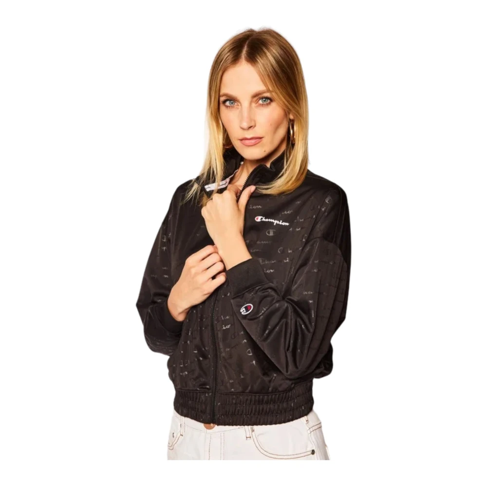 Champion Sweater met rits Black Dames