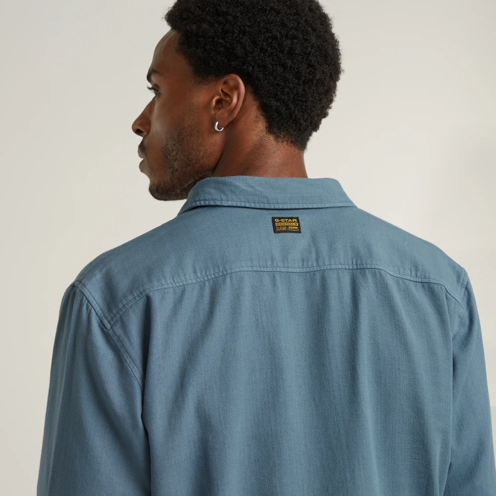 G-Star Marine Slim Fit Overhemd Blue Heren