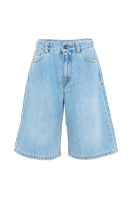 Logo Denim Shorts