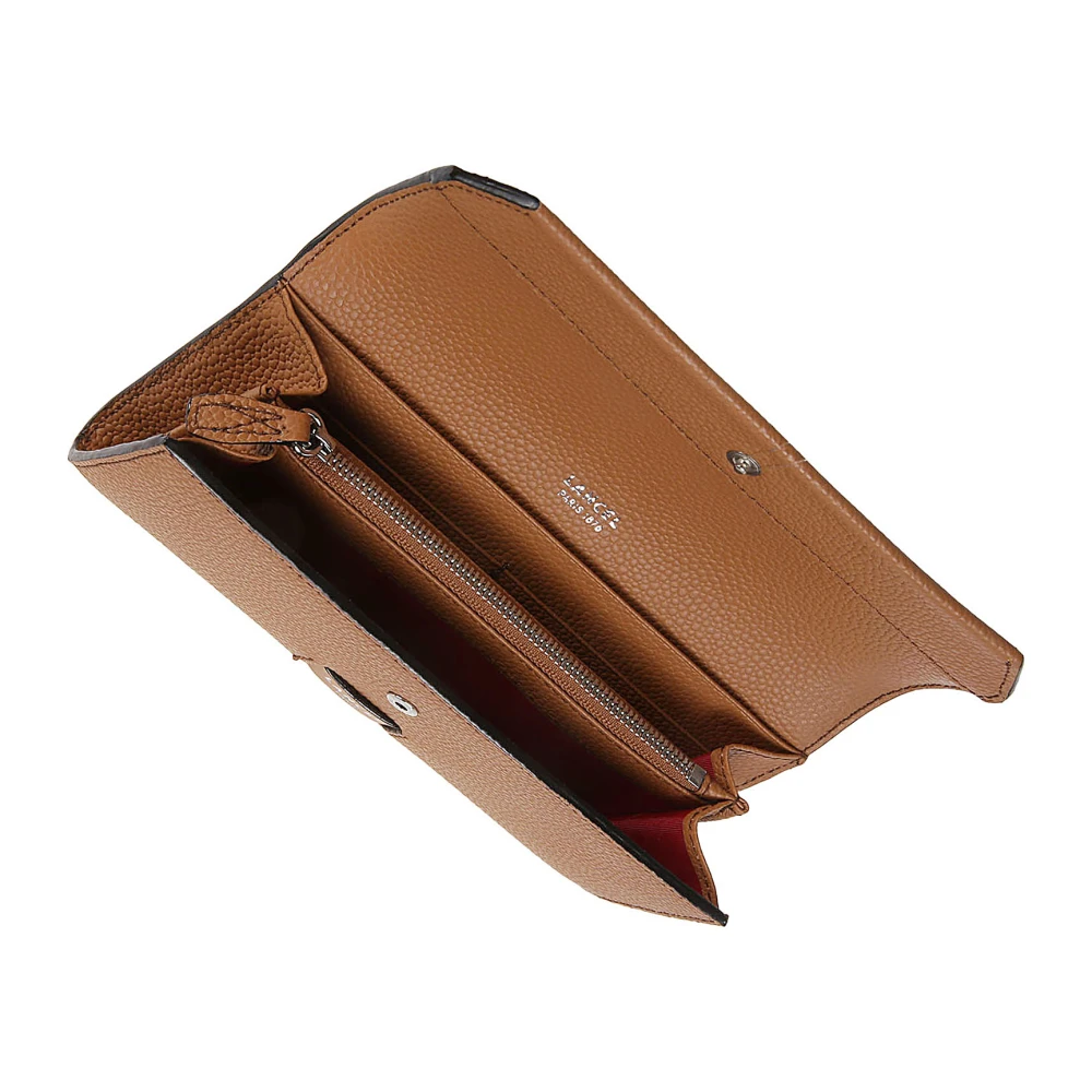 Lancel Slimme Flap Portemonnee Kameel Ninon Brown Dames