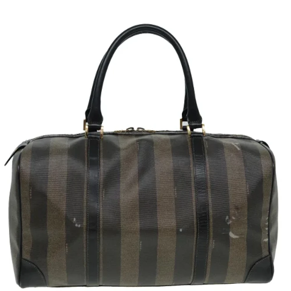 Fendi Vintage Pre-owned Nylon travel-bags Brown Dames