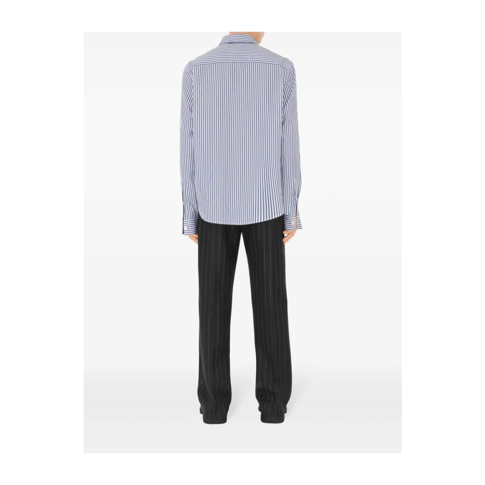 Burberry Blauwe Button-Up Shirt met B Shield Blue Heren