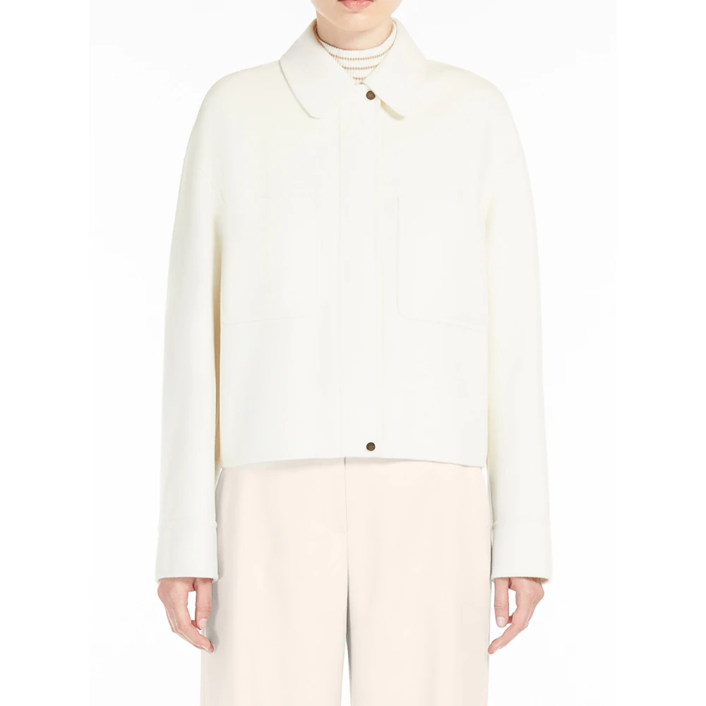 Max Mara Studio Bianco Madison Elegante Jurk White Dames
