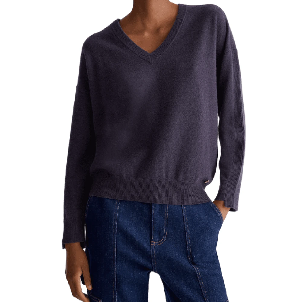 Liu Jo Grijze Mist V-Hals Trui Gray Dames