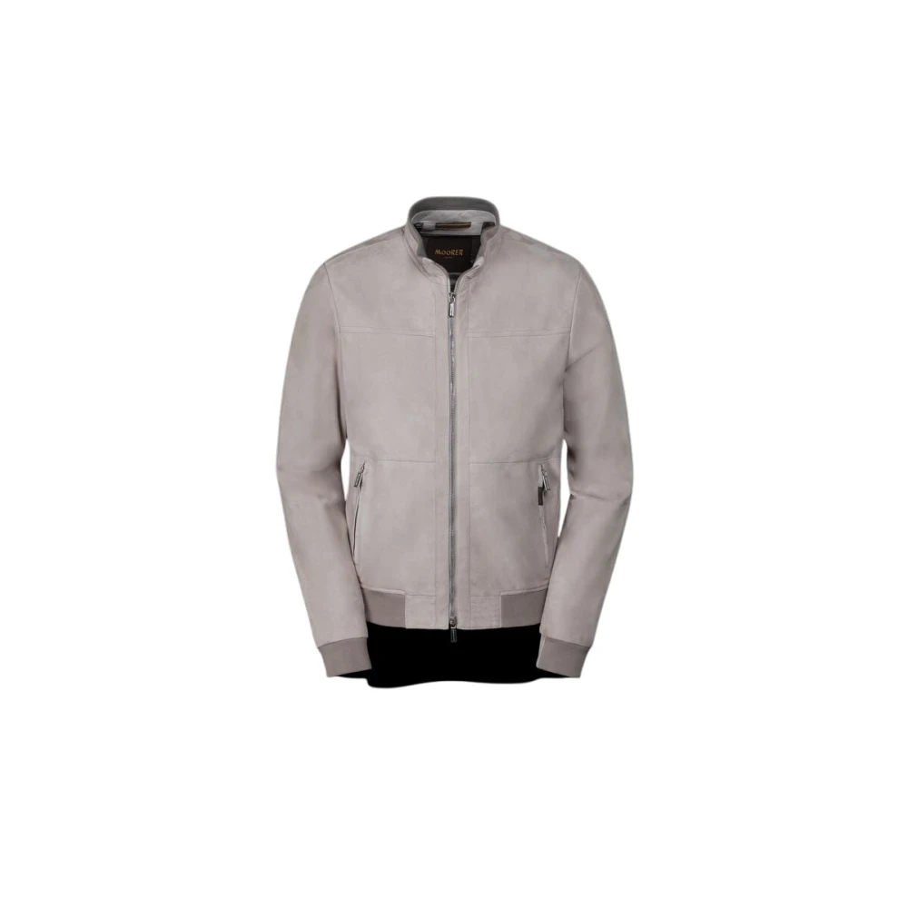Moorer Men's Gray Light Jackets, L, Maurilio-Cpf