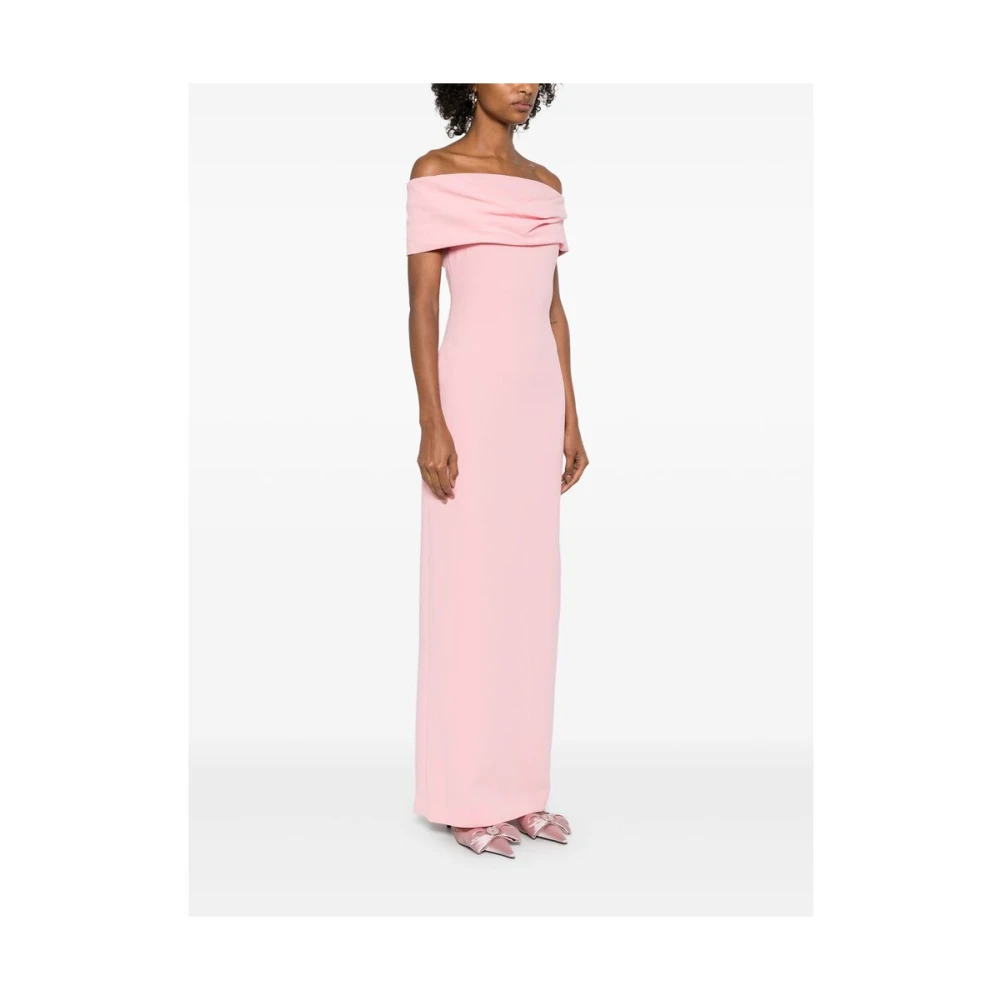 Solace London Roze Bardot Halslijn Column Jurk Pink Dames