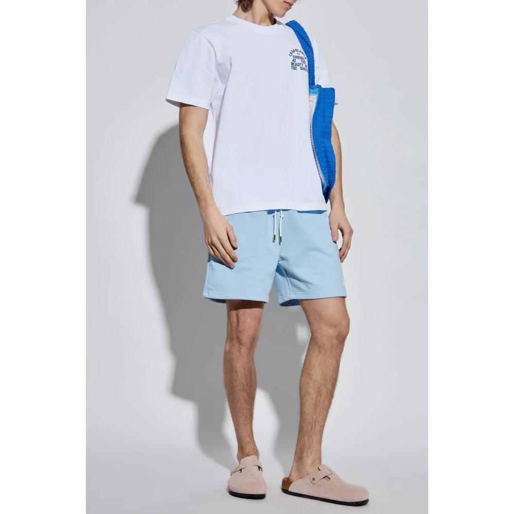 Casablanca Logo shorts Blue Heren