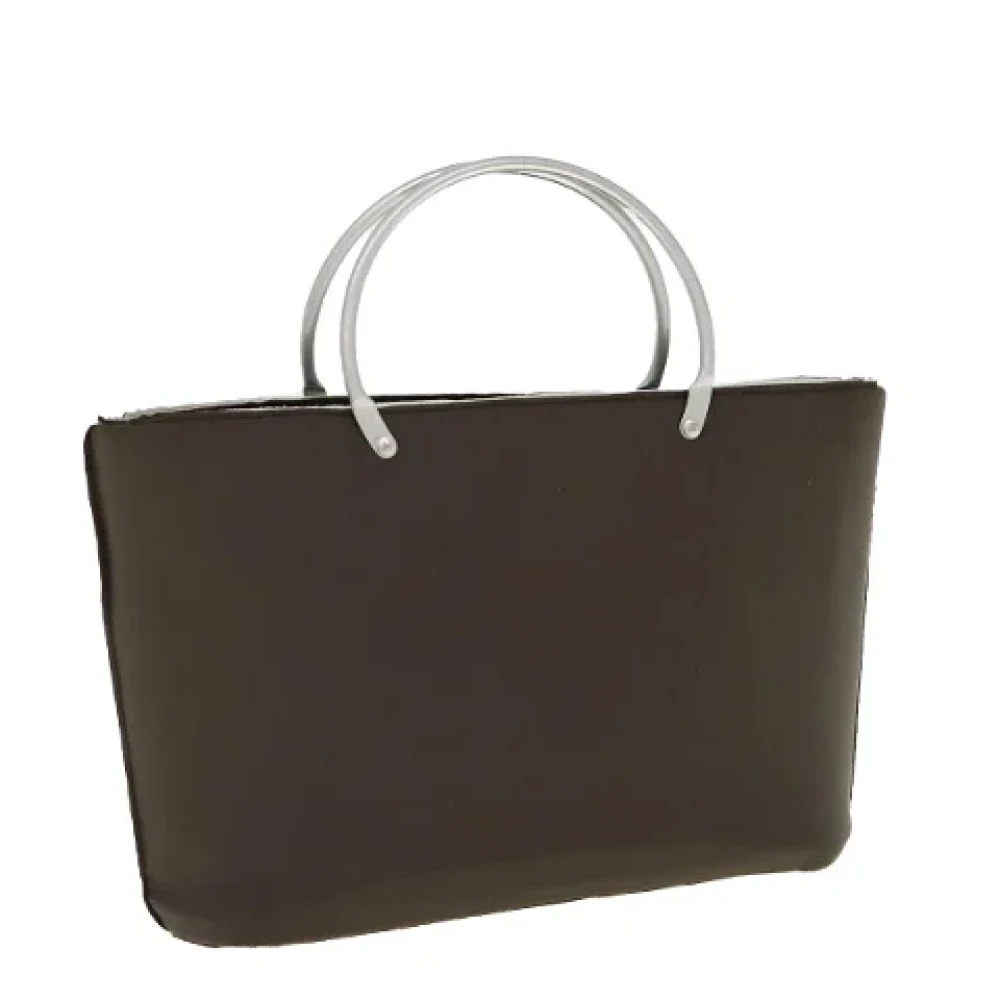 Chanel Vintage Pre-owned Nylon handbags Brown Dames
