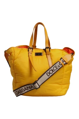 Nylon Logo Plaque Hand Shoulder Duffle Bag