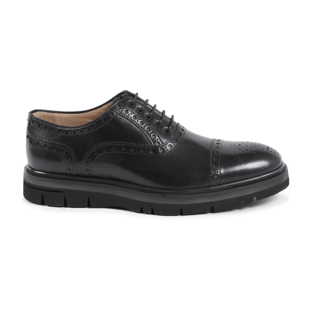 Dee Ocleppo Svarta Läder Brogue Skor Black, Herr