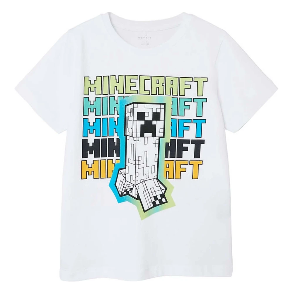 name it Minecraft T-shirt för Barn White, Pojke