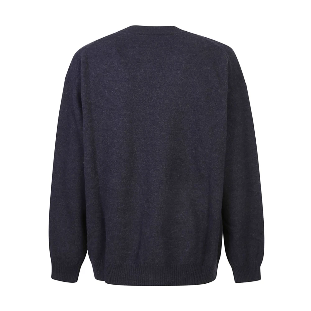 Roberto Collina Blauwe Gebreide Sweater Aw24 Blue Heren
