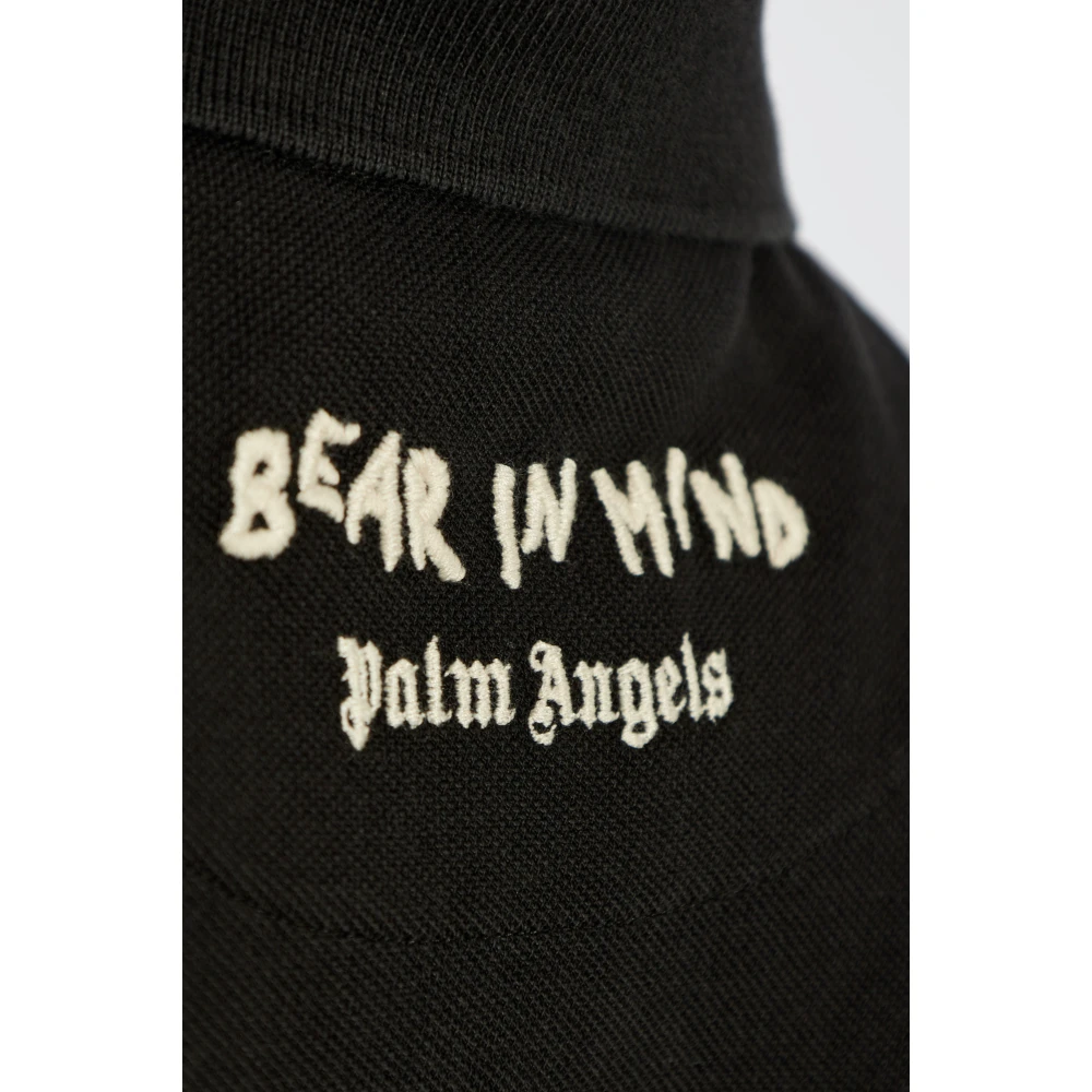 Palm Angels Polo met logo Black Heren