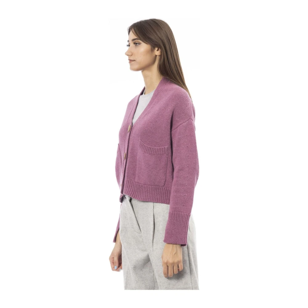 Alpha Studio Tijdloze Elegantie Cardigan Pink Dames