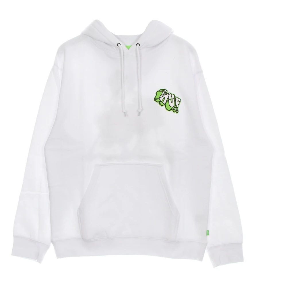HUF Witte hoodie met lange mouwen en kangoeroezak White Heren