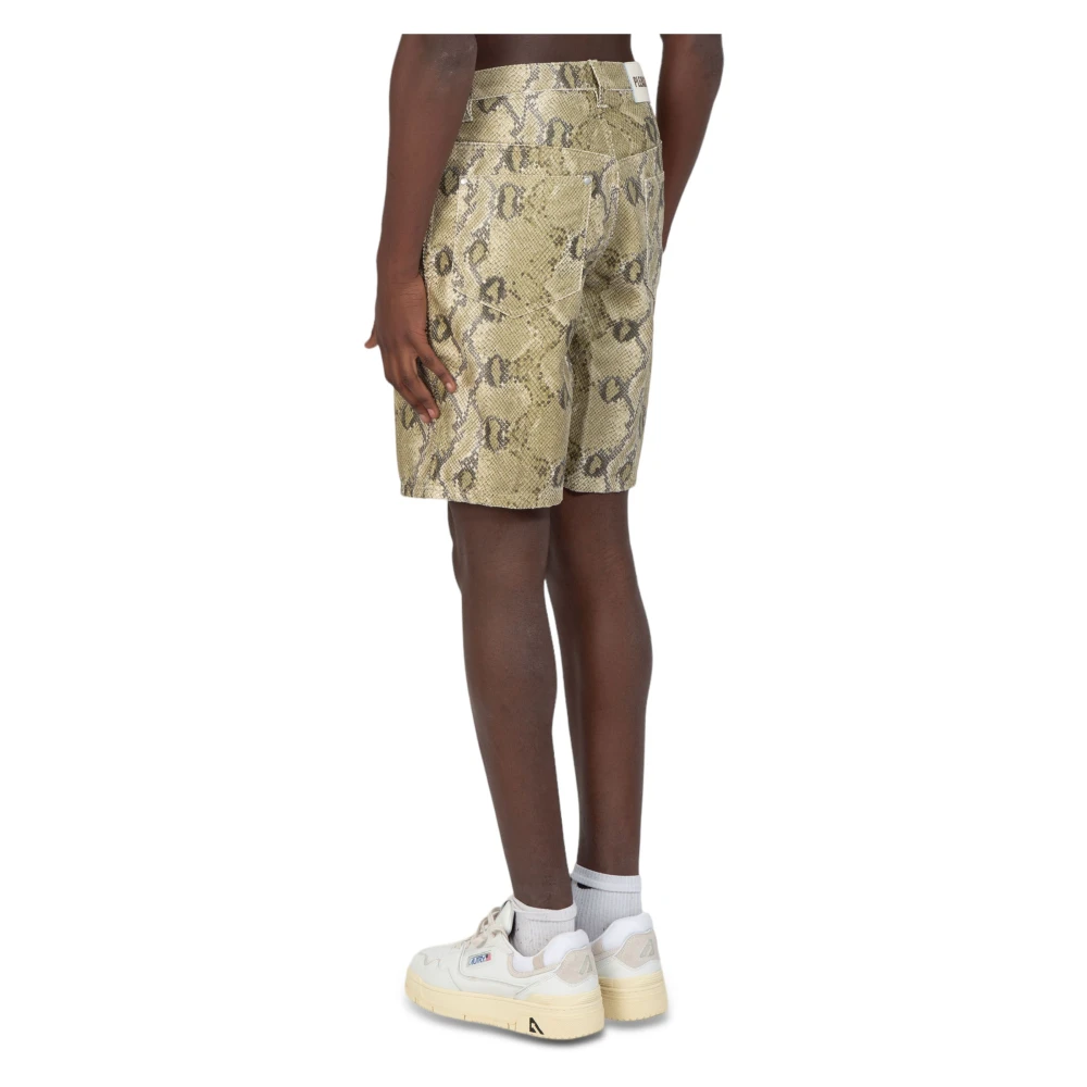 Pleasures Groene Cracked Rattle Shorts Green Heren