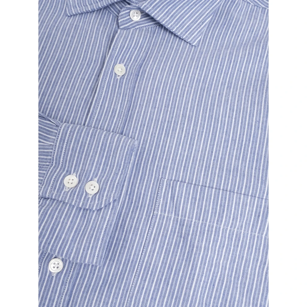 Hartford Vintage Gestreept Overhemd Blue Heren