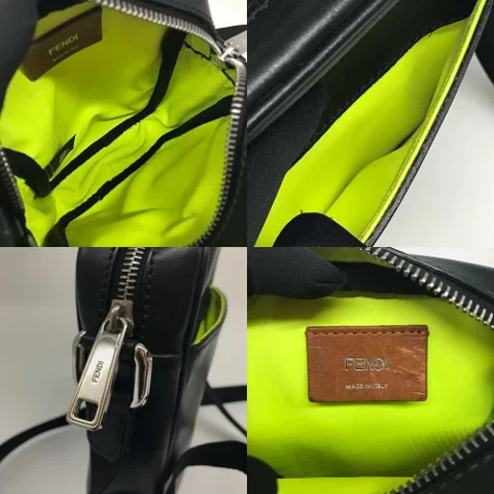 Fendi Vintage Pre-owned Leather shoulder-bags Black Dames