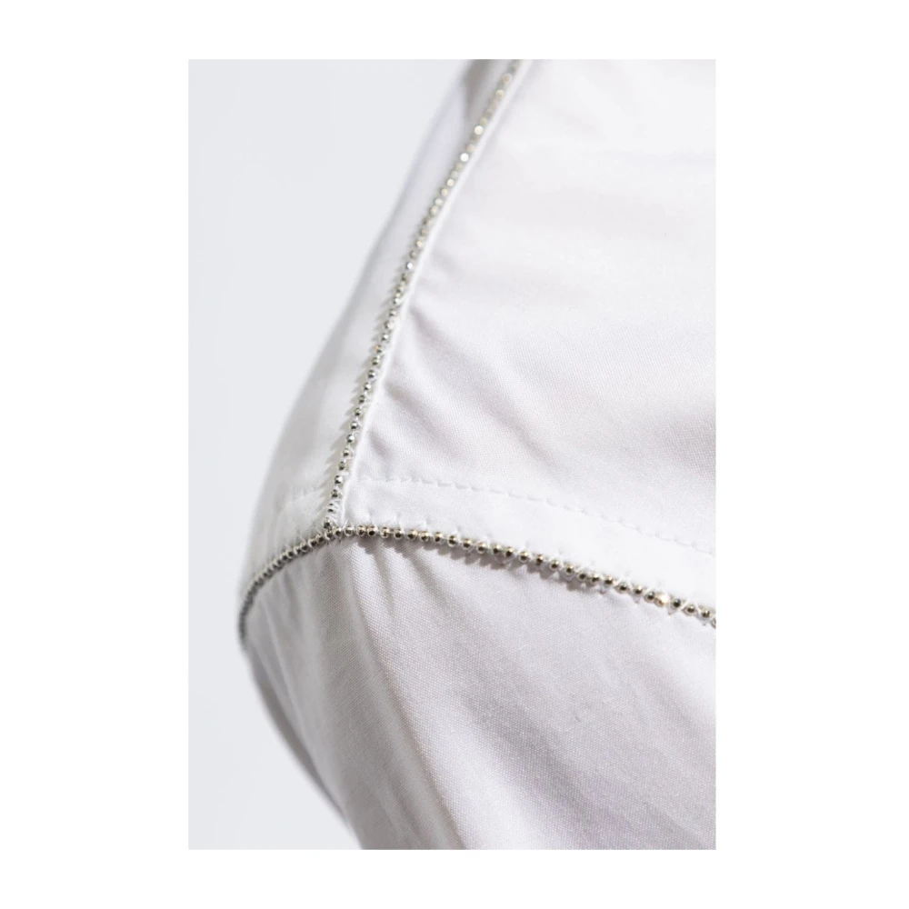 Fabiana Filippi Witte Kraag Trim Shirt White Dames