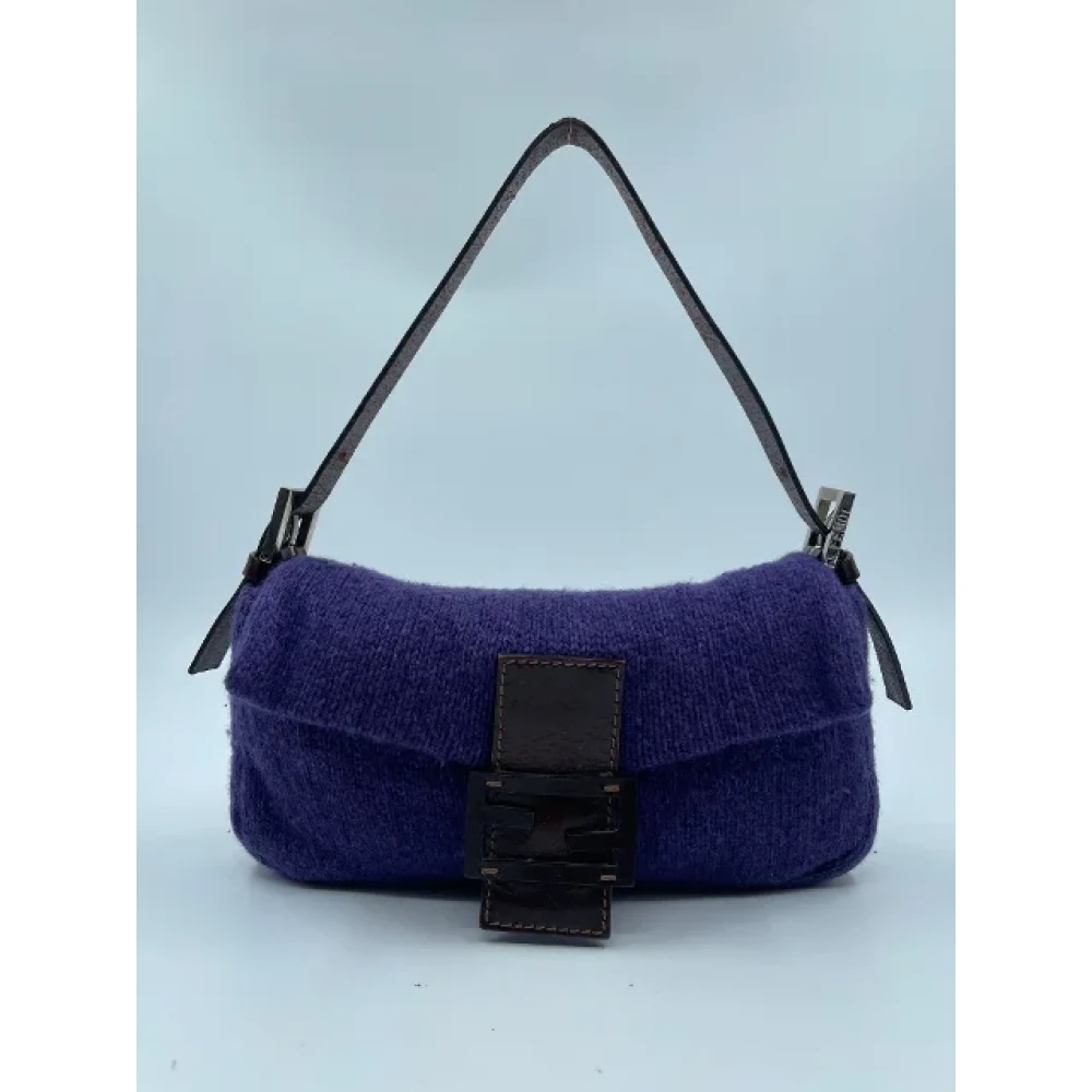 Fendi Vintage Pre-owned Wool fendi-bags Purple Dames