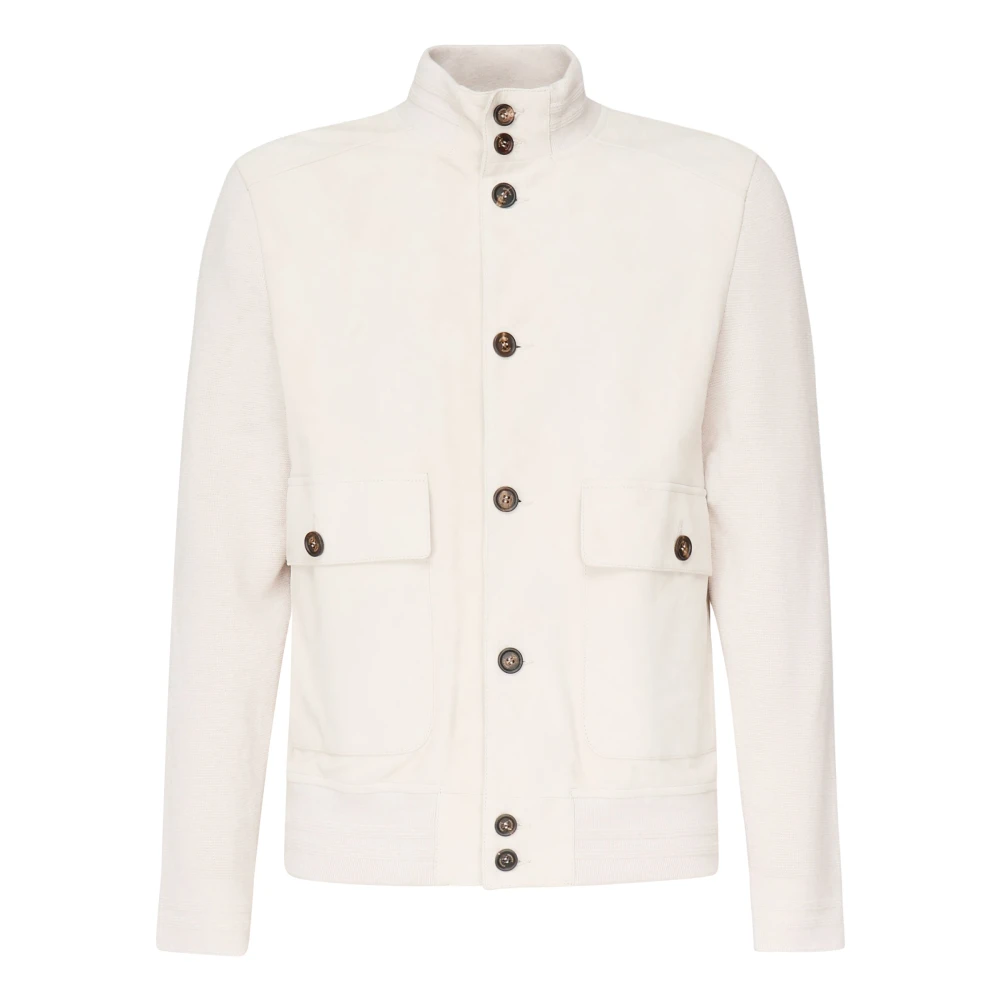 Eleventy Suède en Gebreid Jack Beige Heren
