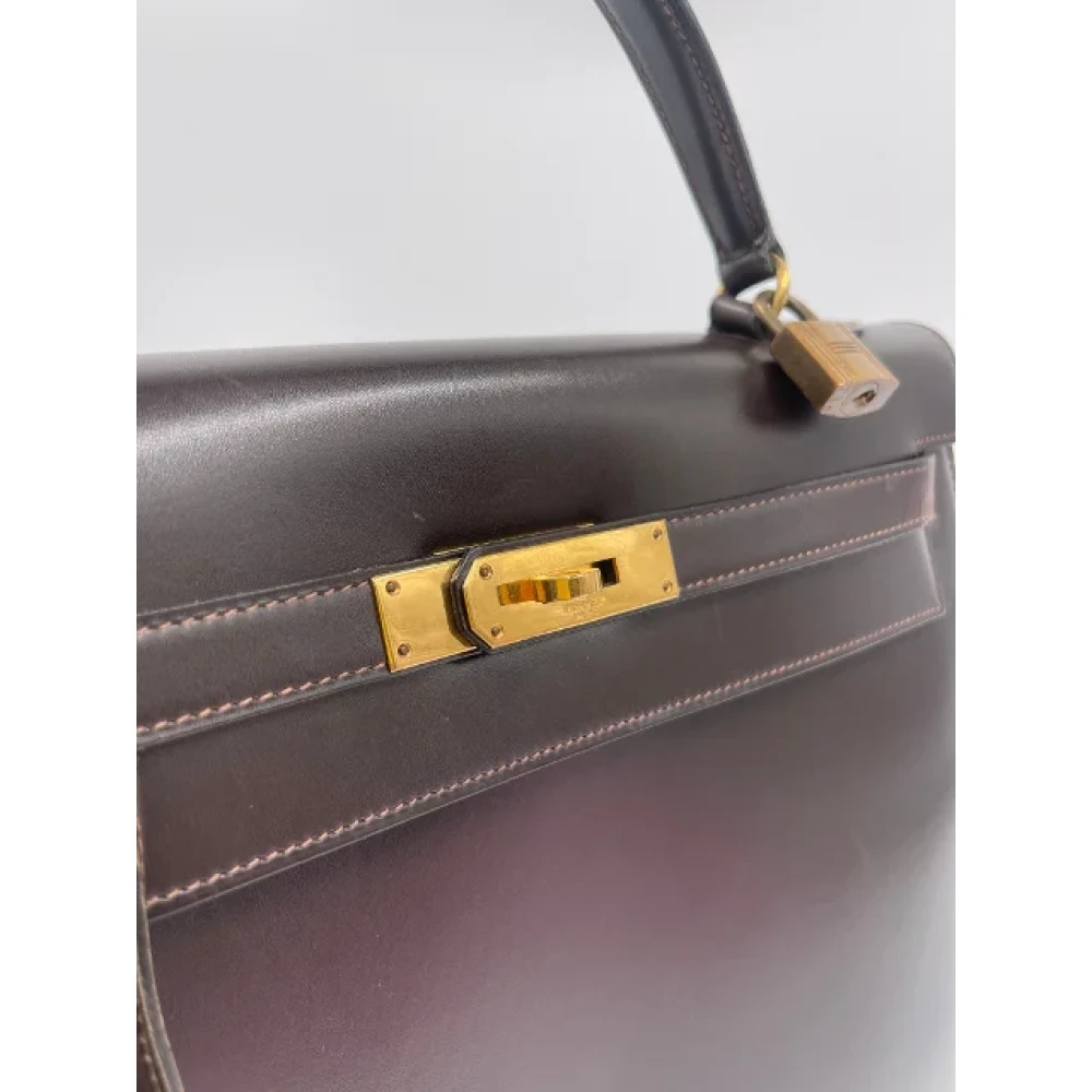 Hermès Vintage Pre-owned Leather handbags Brown Dames