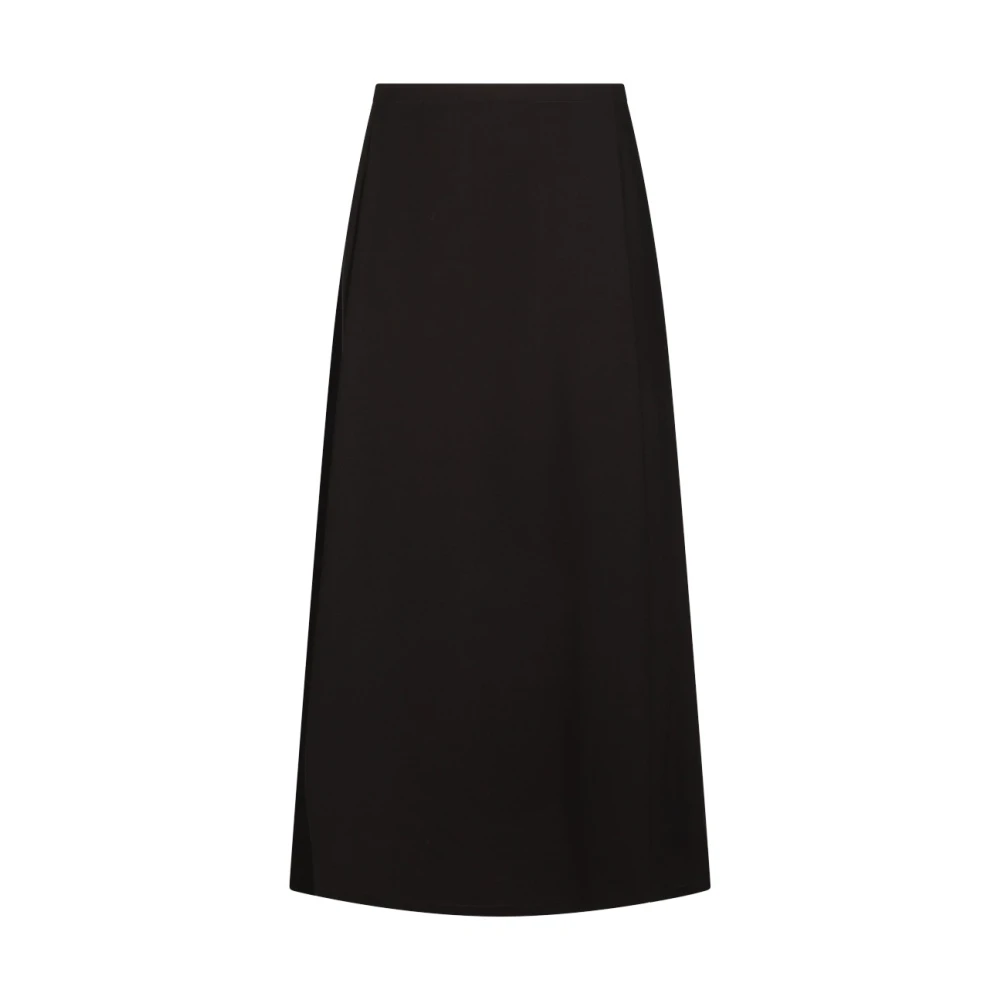 Fabiana Filippi Bruine Wollen Flared Midi Rok Brown Dames