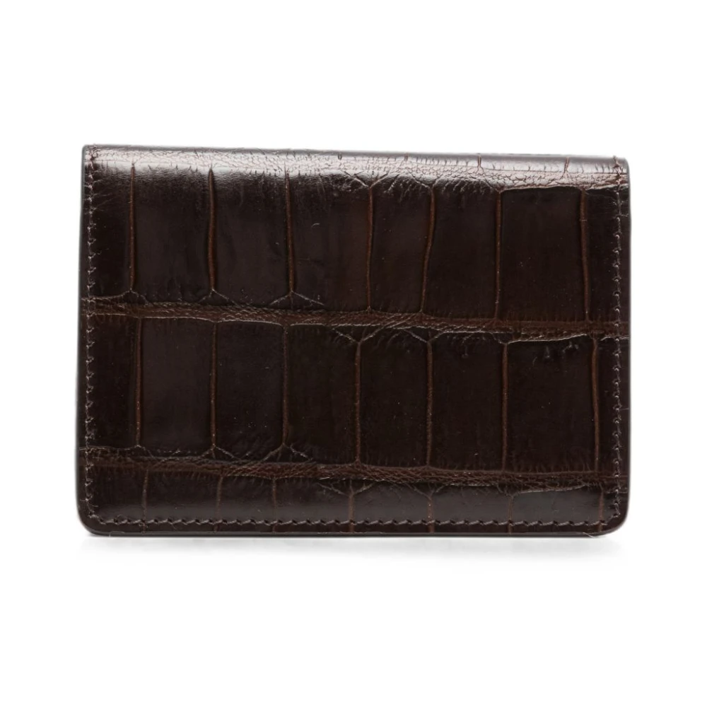 Hidesins Brown Leather Credit Card Case - Female - Wallets & Cardholders - One Size - Accessories