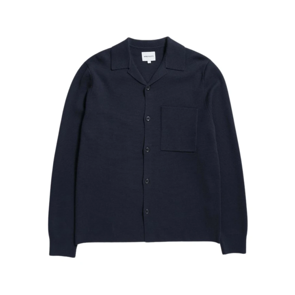 Norse Projects Merino Wol Milano Steek Jas Blue Heren