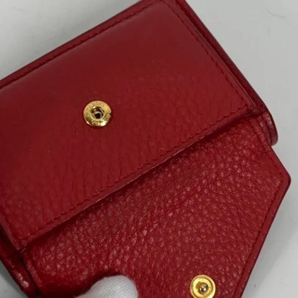 Prada Vintage Pre-owned Leather wallets Red Dames