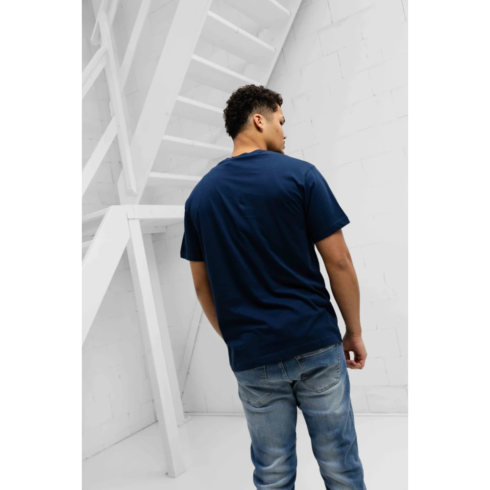 Versace Jeans Couture Logo T-shirt Heren Donkerblauw Blue Heren