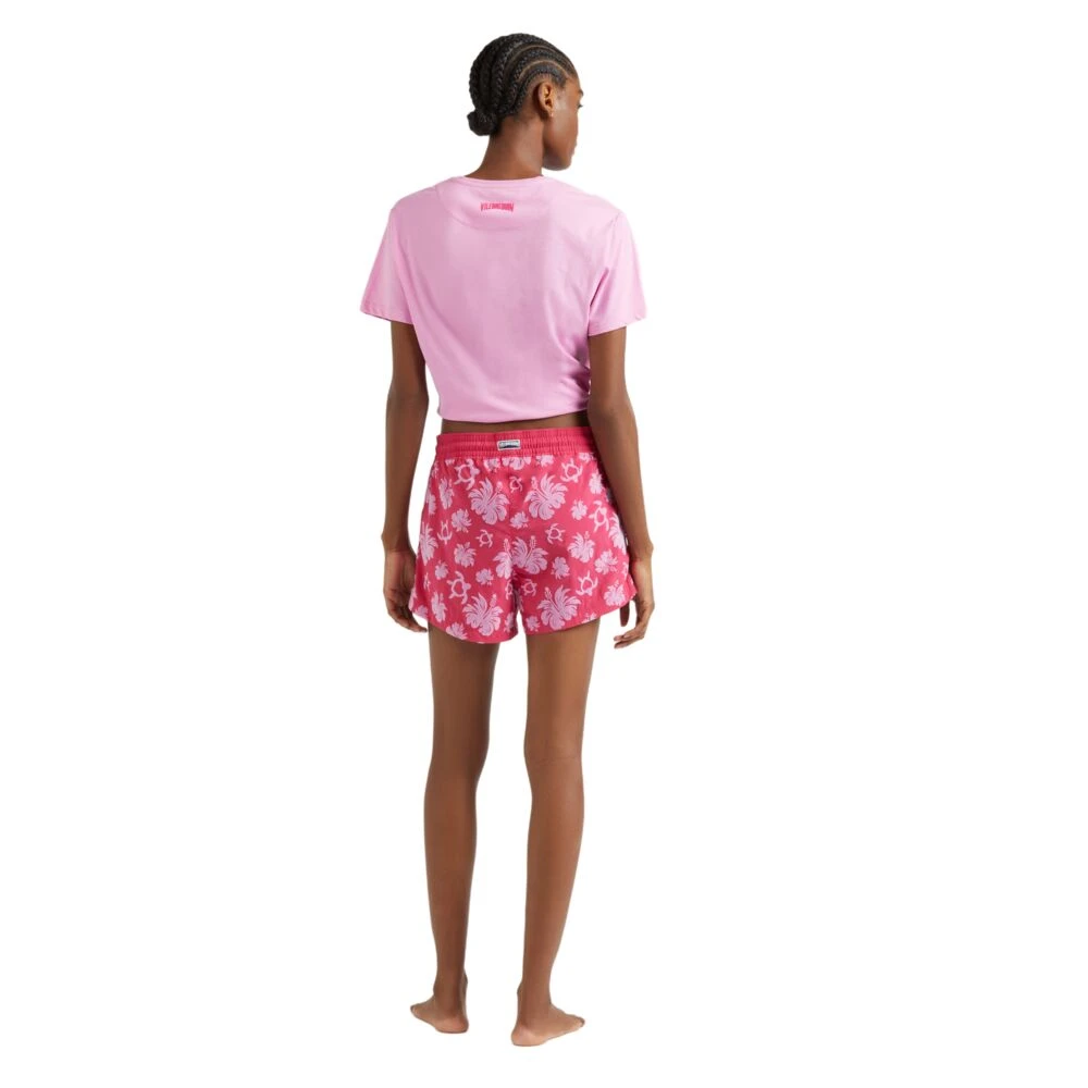 Vilebrequin Beflockte Turtles Heart Zwemshorts voor dames Red Dames
